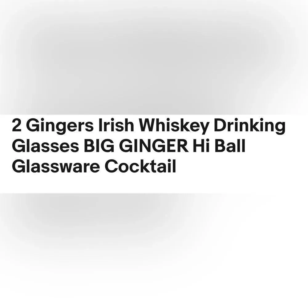 2 Gingers Irish Whiskey Highball Glass 6 1/4 In Tall 3 In Round Clear Brown 16